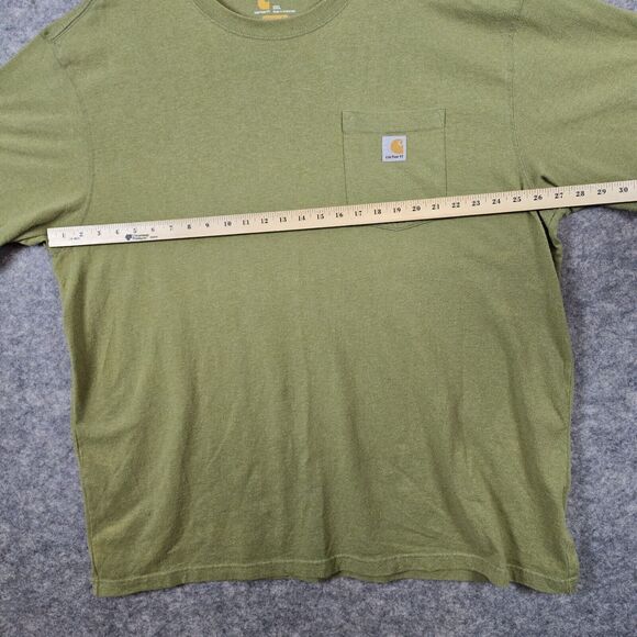 Carhartt Men's Pocket Tee T-Shirt Green Size 2XL Regular Logo Cotton/Polyester - Picture 8 of 11